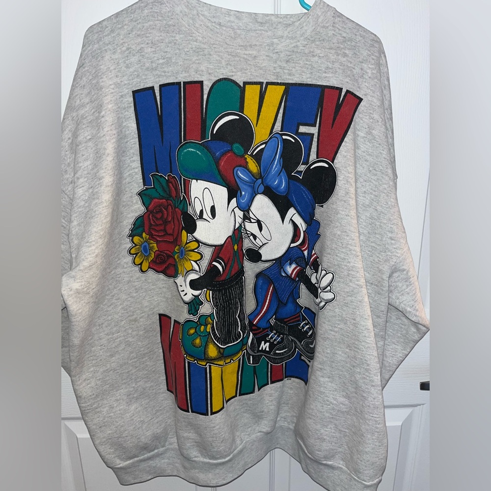 Mickey Unlimited 90s Mickey and Minnie Crewneck 3X